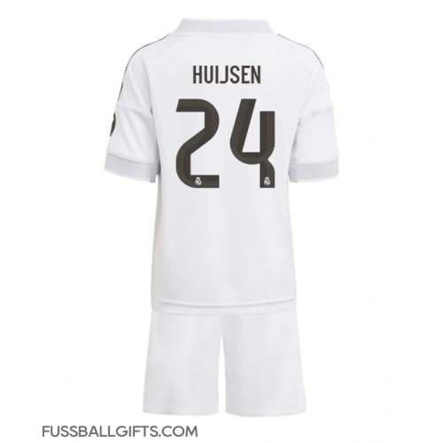 Real Madrid Dean Huijsen #24 Fußballbekleidung Heimtrikot Kinder 2025-26 Kurzarm (+ kurze hosen)